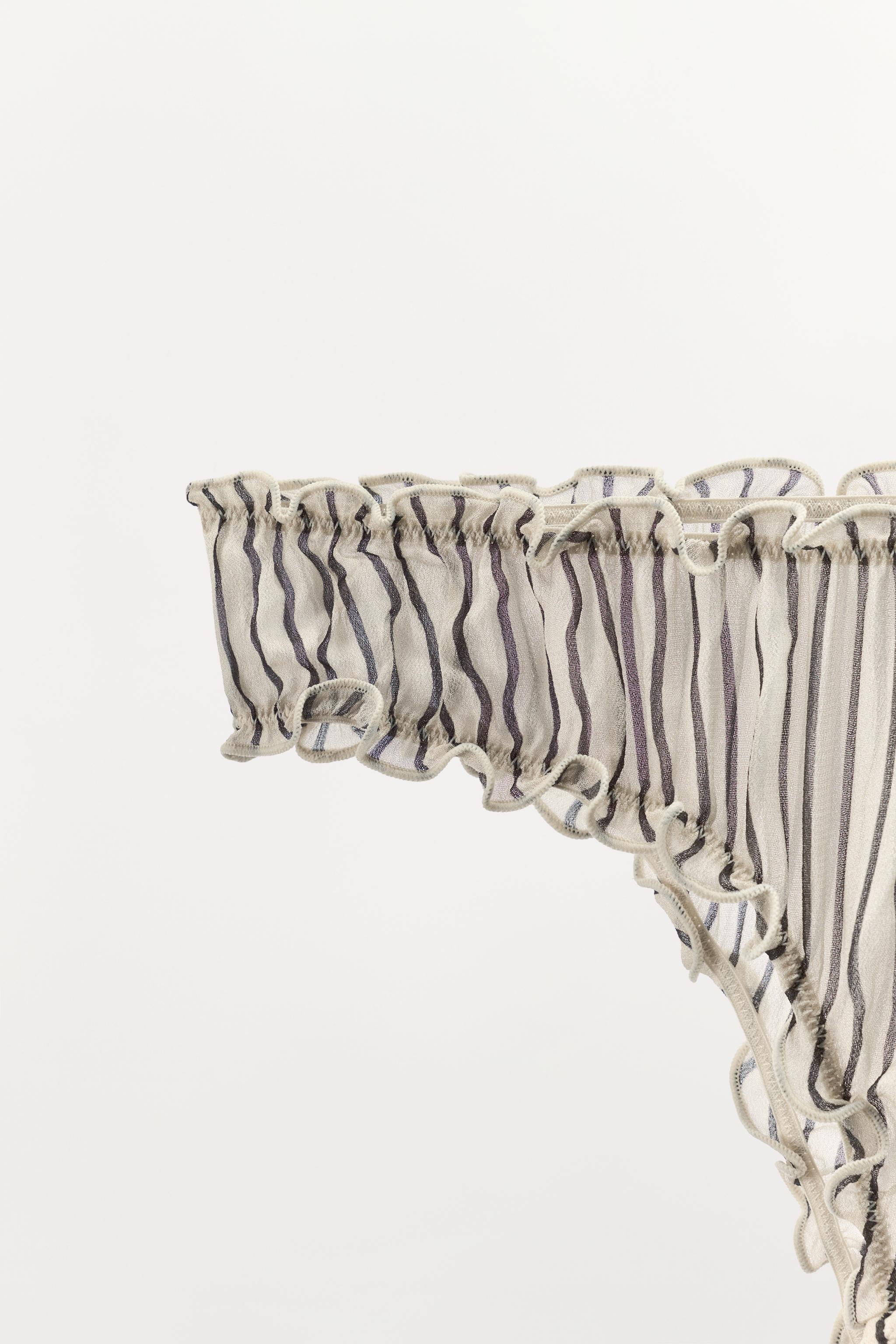 CULOTTE EN VISCOSE 100 % IMPRIMÉ À RAYURES
